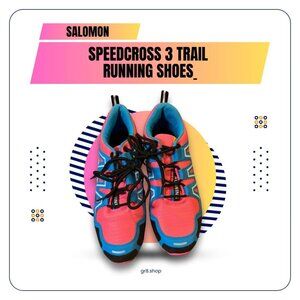 Salomon Speedcross 3 Trail Running Shoes Size 40 Pink/Blue Lightweight & Durable